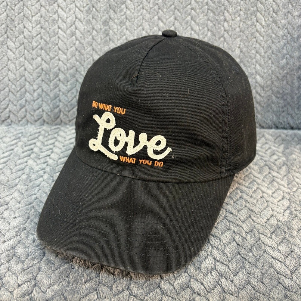 Life is Good Black Cotton Hat Do What You Love Embroidered Baseball Cap